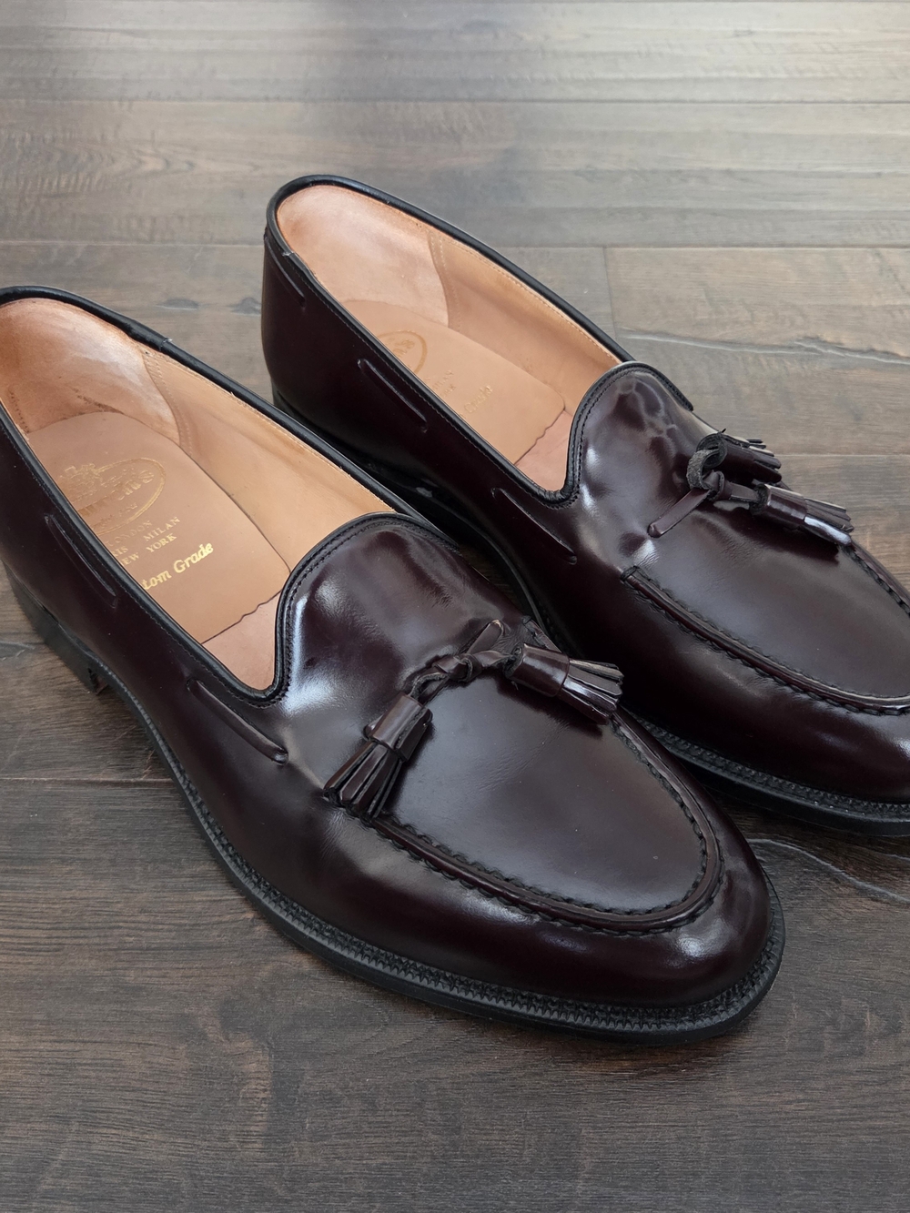 Church's Men’s Kinglsey Tassel Loafers in Burgundy Size 10F US